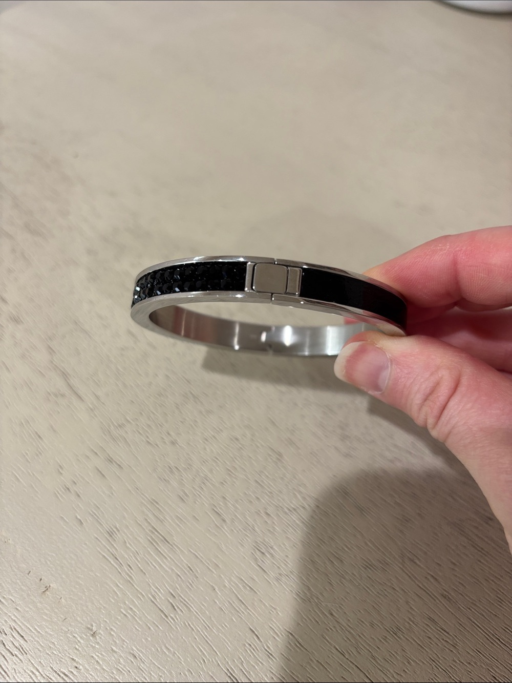 Swarovski Black Crystal Bangle Bracelet